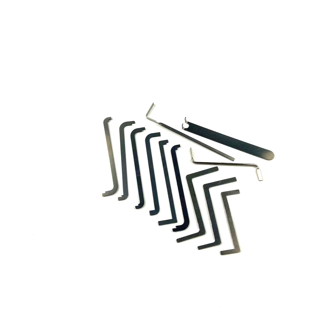 TPM Go Lock Pick Tensioner Locksmith Crowbar Set with 1pcs Car Pick Tension Tool Push Rod Kit for Opening (12PCS)