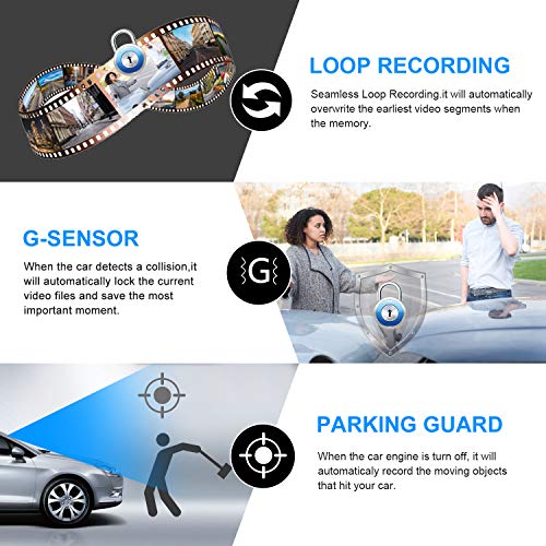 image for YUNDOO Mirror Dash Cam, 1080P HD 9.66