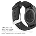 Gear S2 Watch Band, MoKo Soft Silicone Replacement Sport Band for Samsung Gear S2 (SM-R720 / SM-R730 ONLY) Smart Watch, NOT FIT S2 Classic Watch (SM-R732 & SM-R735), NOT FIT Gear Fit2 Watch, BLACK