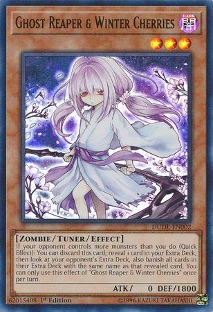 YU-GI-OH! - Ghost Reaper & Winter Cherries (Alternate Art) - DUDE-EN002 - Ultra Rare - 1st Edition - 56 Piece Trading Card Set