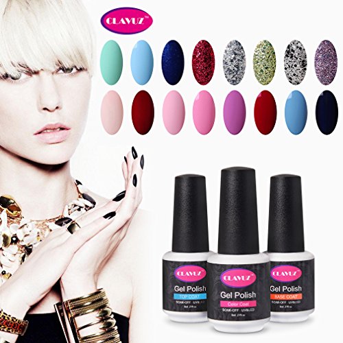 CLAVUZ Gel Nail Polish Soak off UV LED Professional Nail Lacquer 0.27 Fluid Ounce - Thumbnail 4