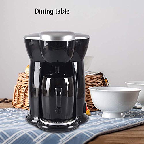 YAeele Kaffee-Maschine, Einzel Kaffeemaschine-Leistung: 300 Watt, 140 ml Wassertank, waschbar Tropfschale, Aktivschaum… – Bild 7