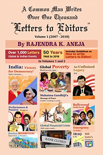 A COMMON MAN WRITES, OVER ONE THOUSAND "LETTERS TO EDITORS", VOLUME 1