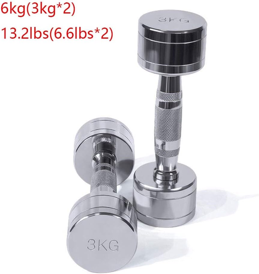 YBYB Dumbbell Dumbbells 2pcs Solid Steel Dumbells Electroplating Fitness Weight Bars Gym Dumbell Barbell Set for Men Body Building Home