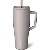 BrüMate Era 40 oz Tumbler with Handle and Straw | 100% Leakproof Insulated Water Bottle Tumbler with Lid and Flexible SoftSip Straw | Made of Stainless Steel | Cup Holder Friendly | 40oz (Mocha)