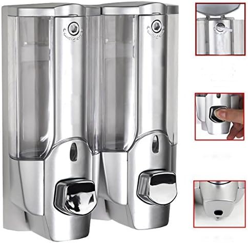 Bakelen Hand Soap Shampoo Shower Dispenser 2pcs Two Chamber,ABS Material,450ML