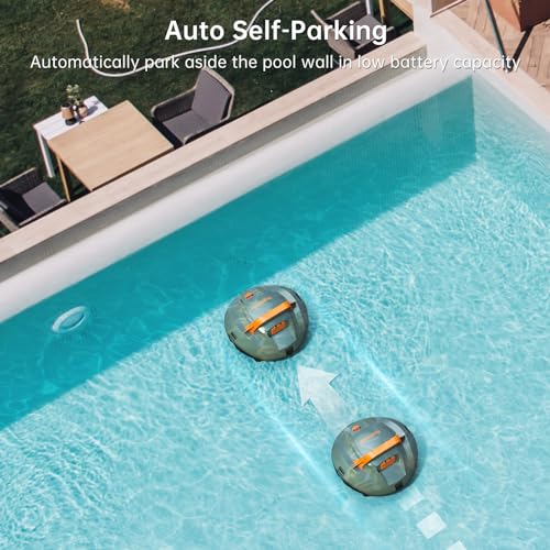 (2026 Upgrade) CoasTeering Pool Vacuum Robot, 120-Min Runtime, Powerful Dual-Motor, Adjustable Cleaning Path, Cordless Robotic Pool Cleaner Robot for Above Ground Pool and Flat Pools Up to 850 Sq.ft