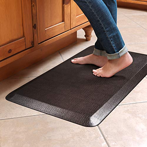 GelPro Designer Comfort ErgoFoam AntiFatigue Kitchen Floor Mat, 20"x32", Pebble Espresso