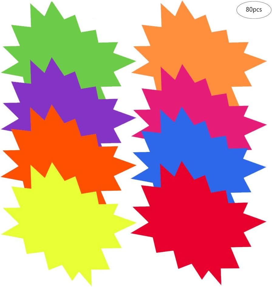 Starburst Signs, Star Burst Sign for Retail Store, Boost Sales with 8 ...