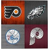 Sports fans recycle vintage decor metal wall signs; vintage tin signs 12" x 12"