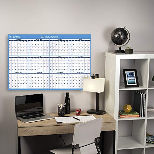 2020 Jumbo Dry Erase Calendar, AT-A-GLANCE Erasable Wall Planner, 48