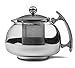 Chef's Star Premium Glass Tea Pot & Infuser - Stainless Steel, 25 oz