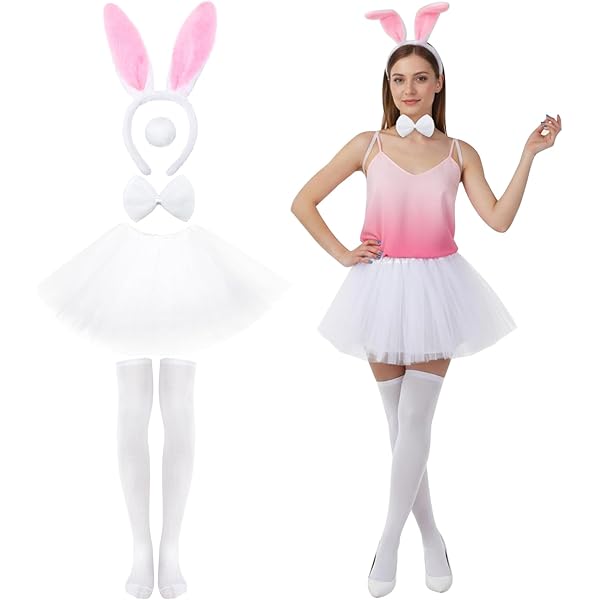 Set Van Pasen Masker Met Konijnenoren Geïsoleerd Op Witte Achtergrond Illustratie Cartoon Leuke Hoofdband Met Ore Holiday Set Vlakke Design Style 1377309