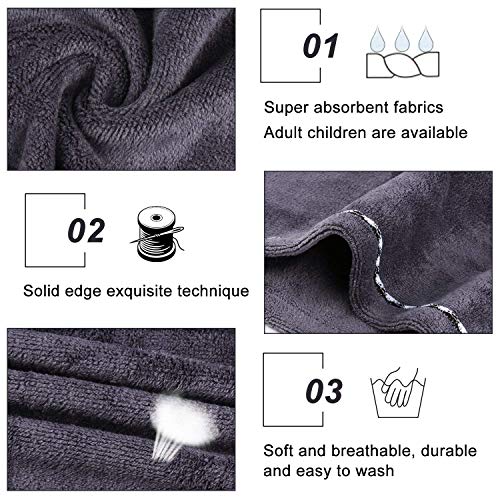 image for Hair Towel Wrap Turban Microfiber Drying Bath Shower Head Towel with B