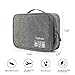 Universal Electronics Accessories Organizer, Waterproof Portable Cable Organizer Bag,Travel Gear Carry Bag for Cables (L, Upgrade Verison-Grey)