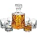 Paksh Novelty 7-Piece Italian Crafted Glass Decanter & Whisky Glasses Set, Elegant Whiskey Decanter with Ornate Stopper and 6 Exquisite Cocktail Glasses primary