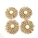 OZXCHIXU (TM) (10PC) Burlap Flowers Embellishments for Weddings, Hair Accessories, Scrapbooking or Crafts