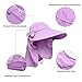 lenikis Women's UPF+50 Sun Visor Detachable Flap Hat Foldable Wide Brimmed UV Protection Hat Purple