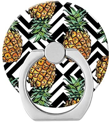 Cute Cell Phone Holders ,360°Rotation Finger Ring Phone Stand Mounts For Smartphones And Tablets ,Pineapple Watercolor Cartoon Painting Creative Collage Phone Stand Mounts