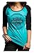Harley-Davidson Women's Handcrafted Badass 3/4 Sleeve Raglan Tee 5U33-HC9Z (M) Blue