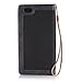 MALLZUM Top-Notch Series PU Leather Wallet Case for Apple iPhone 6 / 6S, Black