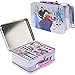 Disney Lunch Box Tin Beauty Set Includes: Nail Polish, Lip Balm, Eye Shadow, Lip Gloss, Toe Spacer, Applicator, Nail File and a Brush (Frozen)
