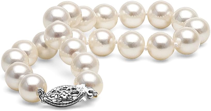 Pure Pearls 14K Cultured White Freshwater Pearl Bracelet, AAA Quality, 7.25-Inches