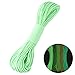 FerDIM Glow Paracord Rope 550, Reflective Parachute Cord 9 Strand 4mm Diameter Outdoor Survival Rope Glow in The Dark 100% Nylon 25ft 50ft 100ft 200ft Multi Color