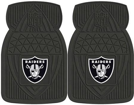 NFL 4-Piece Front #36572634 and Rear #19888901 Heavy-Duty Vinyl Car Mat Set, Oakland Raiders