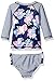 Nautica Girls' Floral Stripe Rashguard Set