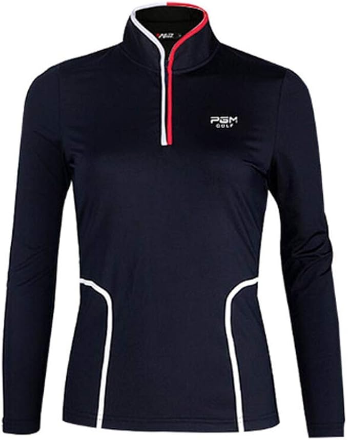 Mhwlai Damen Shirt Golf, Kleidung Herbst Langarm TShirt Slim Taille Kragen Golf Kleidung Hohe
