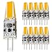 JAUHOFOGEI G4 LED Bi-pin 2700K Bulb Disc 24V 28V Warm White 2 Watt - JC G4 Bi Pin Bulb G4 20W Halogen Bulb Replacement for RV Interior Puck Lights - Under Cabinet LED Light Bulbs G4 T3-6 Pack
