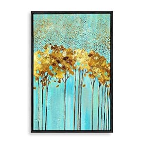 Framed Canvas Home Artwork Decoration Abstract Scenery Natural Landscape Canvas Wall Art for Living Room, Bedroom - 16x24 inches