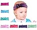 ZHW Baby Nylon Elastic Knotted Headbands Baby Head Wraps Baby Headbands Bows (8 -Color)