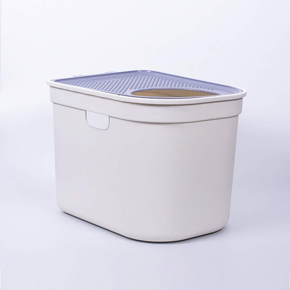 Interesting Cat Toilet Cat Litter Box, Closed Splash Prevention Deodorization Top Entry Cat Toilet (Color : 3, Size : S)