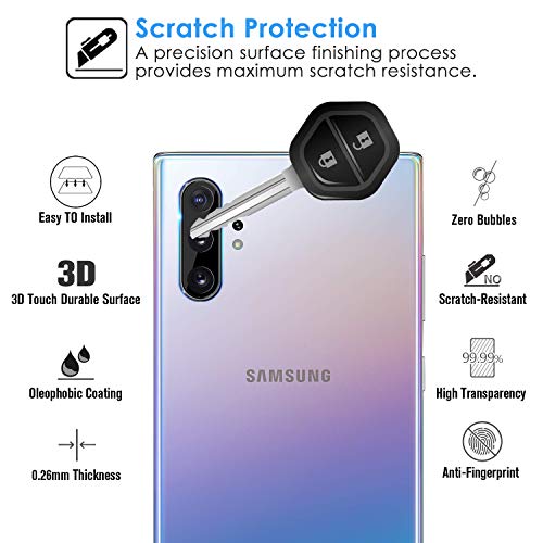Galaxy Note 10/10 Plus Camera Lens Tempered Glass Protector(3 Pack), Anti-Scratch Ultra Thin Transparent Clear 3D Camera Lens Protective Glass Protector Compatible with Samsung Galaxy Note 10/10 Plus