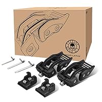 Topfire Hood Catch for Jeep Wrangler JK, JKU Rubicon Sahara Sport 2007-2018 Aluminum Hood Latch (Matte Black, 1 Pair)