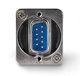 Switchcraft EHDB9MF DB9 Male to Female Panel Mount, Nickel Finish