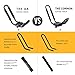 AA-Racks J-Bar Rack for Kayak Carrier Canoe Boat Paddle Board Surfboard Roof Top Mount on Car SUV Truck Crossbar with 16 Ft Ratchet Lashing Straps