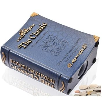 Amazon Woliwowa アンティーク風 洋書 モチーフ 貯金箱 おしゃれ