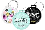 Dynotag Web/GPS Enabled QR Smart Deluxe Steel Luggage Tag & Braided Steel Loop: Round