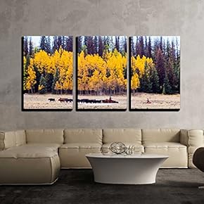 Herd Cattle Drive Cowboy Wall Decor x 3