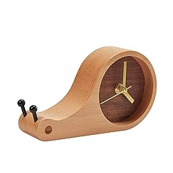 ETH Relojes De Madera Maciza Caracol De Dibujos Animados Reloj De Sobremesa Relojes De Cabecera Hogar Sala De Estar Estudio Creativo Adornos Artesanía De Madera Regalos extraño 