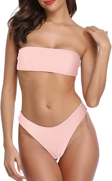 backless bandeau bikini