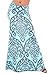 Boutique Republic Womens Multicolored Two Tone Damask Printed Maxi Skirt (XL, Grey/Mint)