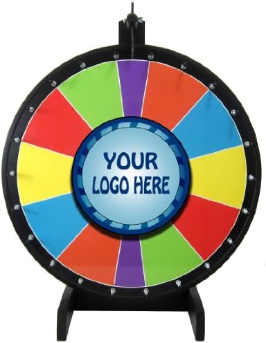 24in Carnival-Style Color Dry Erase Prize Wheel with Special Sectionswith Your Custom Stationary Logo