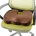 Warmtaste Memory Foam U-shaped Seat Cushion for Coccyx Orthopedic Back Pain and Sciatica Relief/Office Chairs,Cars,Wheelchairs, 2 Color Covers - Brown and Gray