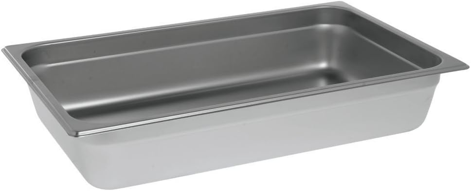 HUBERT Steam Table Pan Hotel Pan Full Size Stainless Steel - 4" D