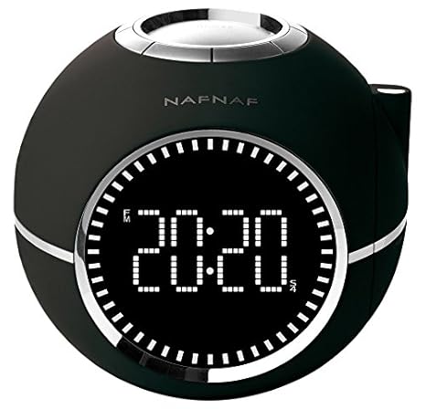 NAFNAF Clockine Radiowecker mit Projektion, schwarz DNI013