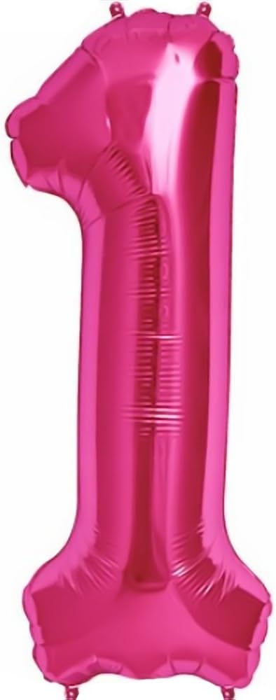 Tri 34'' Pink Number 1 Giant Foil Number Balloon Large Helium Birthday Party Wedding Decoration